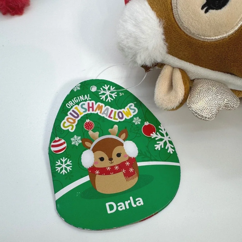Squishmallows Christmas Holiday Set‎ Nicolette Emmy Darla 5 Inch Plush NWT